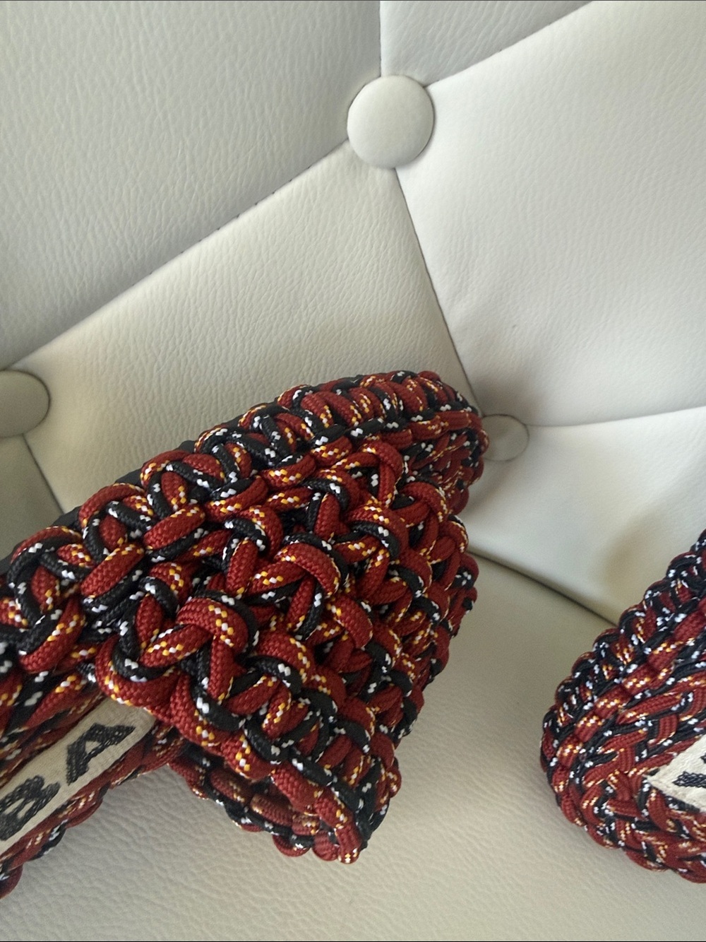 BIMBA Y LOLA Rope Knitted Multicolor Braided Slide Sandals 8US 38EU - Picture 13 of 16
